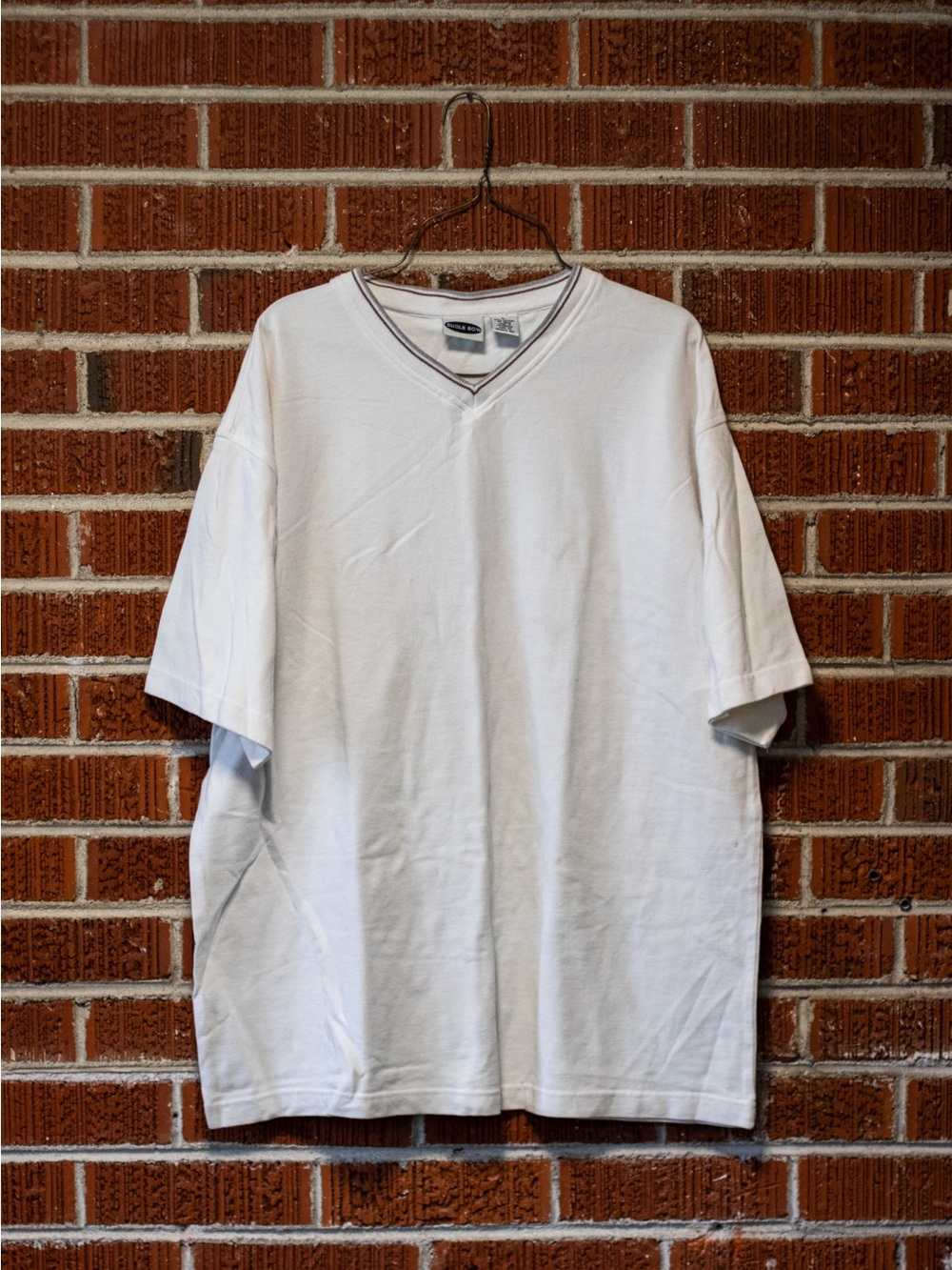 Vtg Men's size L Bugle Boy 100% Cotton V-Neck Pullover